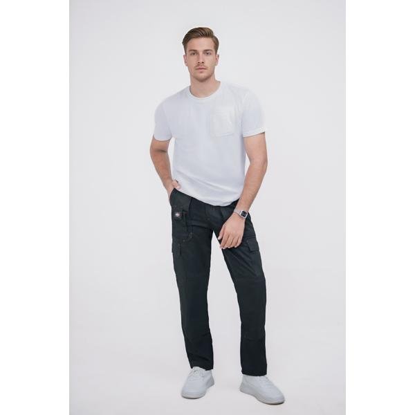 MEN'S WORKWEAR CARGO (BLACK & WHITE T-SHIRT)